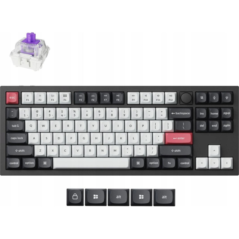 Keychron Q3H-M1 80% TKL Magnetic Carbon Black