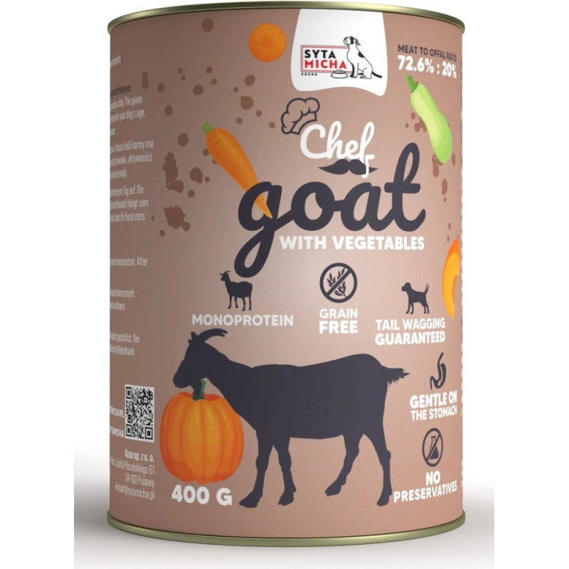 Syta Micha Chef Goat with vegetables - wet dog food - 400g