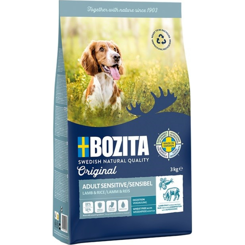 Bozita Original Sensitive Digestion Lamb and rice - dry dog food - 3kg