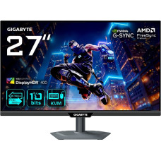 Gigabyte M27UP 27” 4K UHD Gaming Monitor - Dual Mode (4K 160Hz or FHD 320Hz), 3840 x 2160, 1ms, 350 cd/m², FreeSync Premium Pro, DisplayHDR400, HDMI 2.1, Displayport 1.4