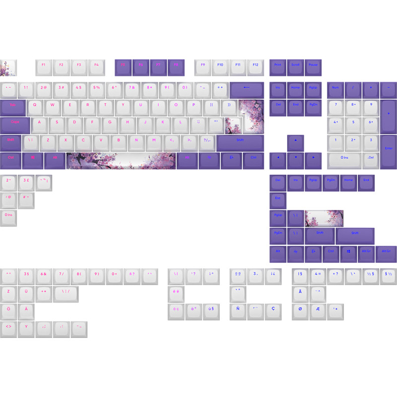 Dark Project Violet Horizons Keycaps UK/DE/AT/ES/IT/FI/NO/SE/DK