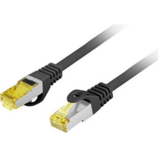 Lanberg Patchcord cat.6a S/FTP LSZH CU 0.5m fluke passed black