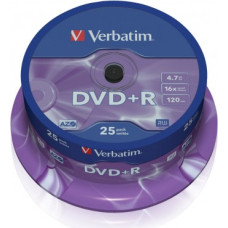 Verbatim DVD+R 16x 4.7GB 25P CB 43500
