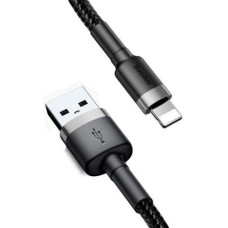 Baseus Lightning Cafule Cable 2.4A 1m Gray + Black (CALKLF-BG1)