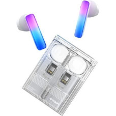 Joyroom Earphone IceLens Series Bluetooth True Wireless BT 5.3, TWS, AAC, SBC, HFP, A2DP, AVRCP, with LED Lights, White (JR-TC1)