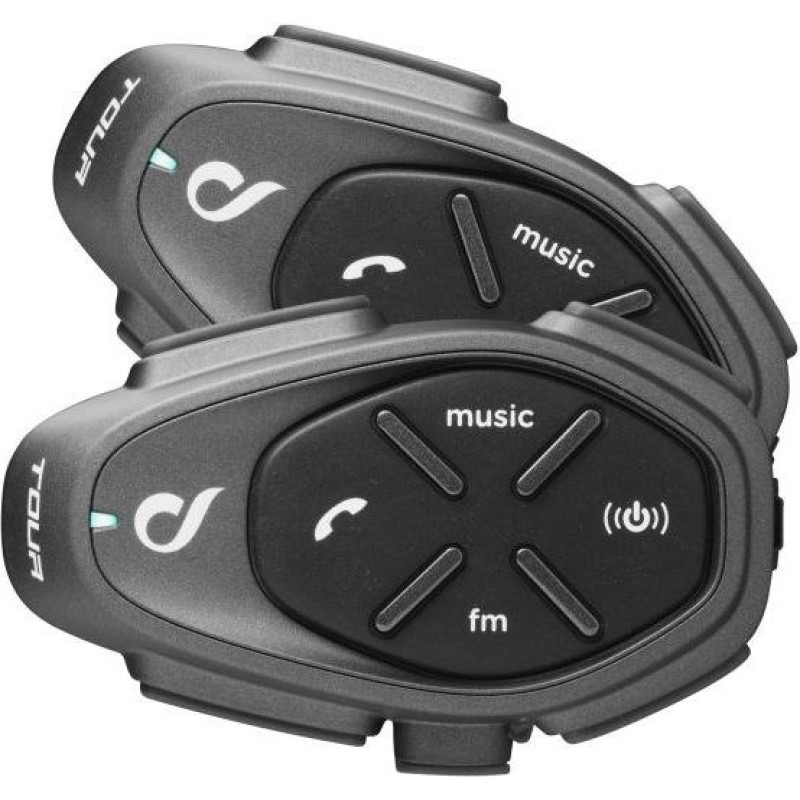 Interphone TOUR HD Motorbike intercom 1500 m 2 pcs Black