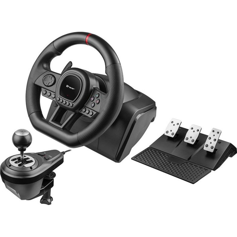 Tracer TRAJOY47345 Gaming Controller Black Steering Wheel + Pedals PlayStation 4, PlayStation 3, Xbox One, Xbox 360, Switch, PC