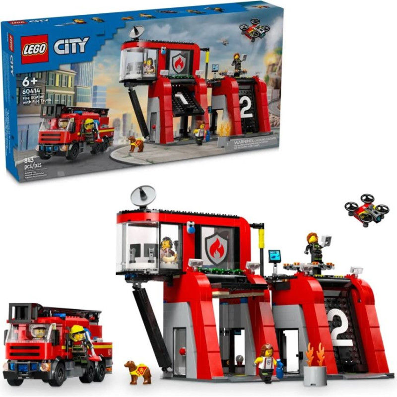 Lego CITY 60414 FIRE STATION WITH FIRE TRUCK