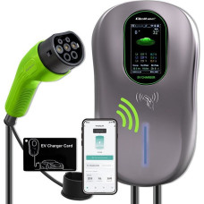 Qoltec 52430 EV Charging Station 2-in-1 Type2 | 22kW | Wi-fi| LCD | RFID | 3 phases | Wallbox | 5m