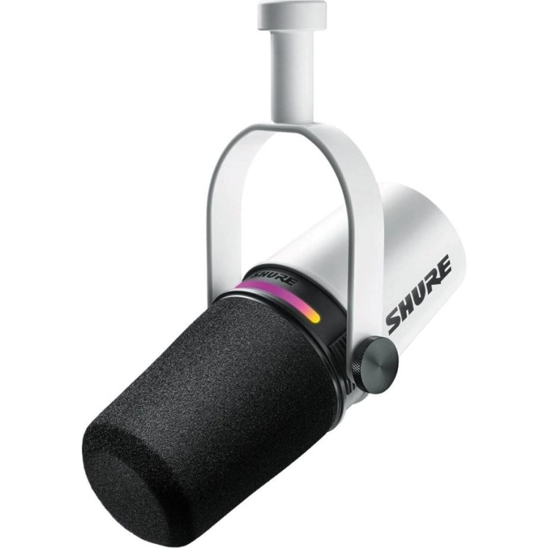 Shure MV7+-W - lectern/vocal microphone with XLR/USB-C connector, white