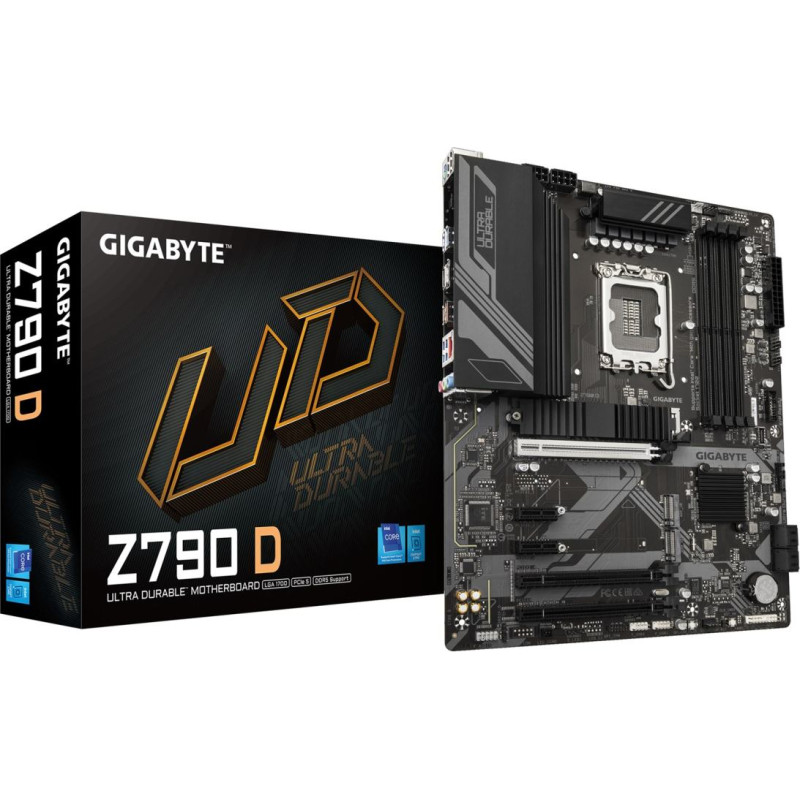 Gigabyte Z790 D Motherboard - Supports Intel Core 14th Gen CPUs, 12+1+１ Phases Digital VRM, up to 7600MHz DDR5 (OC), 3xPCIe 4.0 M.2, 2.5GbE LAN, USB 3.2 Gen 2