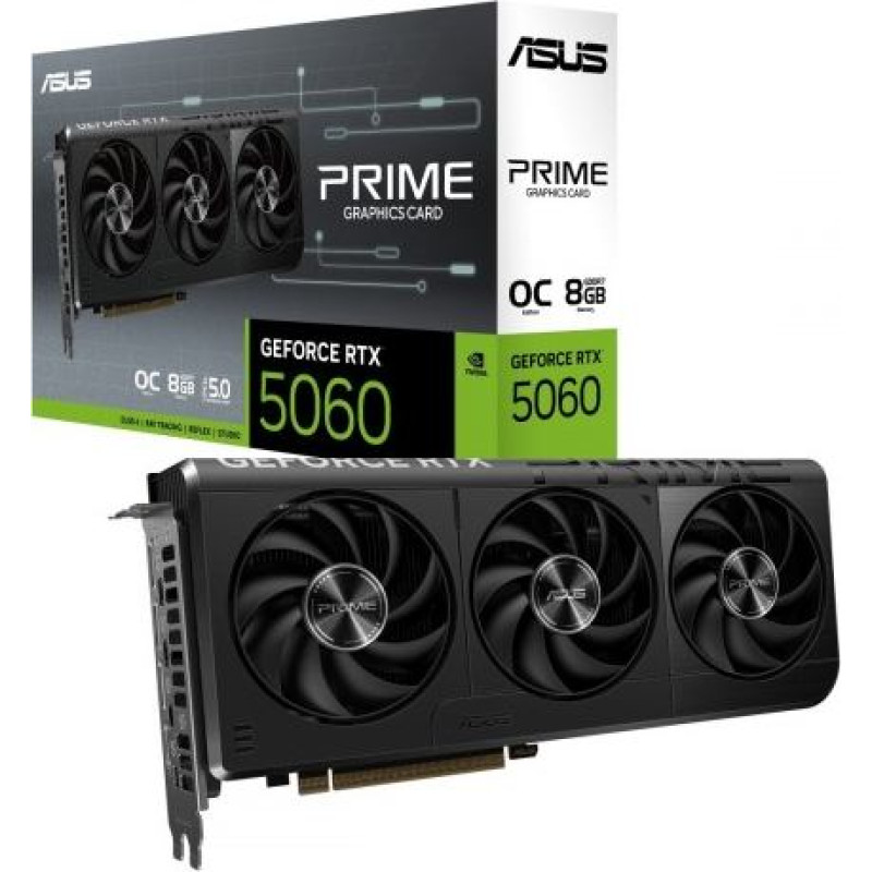 Asus Graphics card GeForce RTX 5060 PRIME OC 8GB GDRR7 128BIT HDMI/3DP