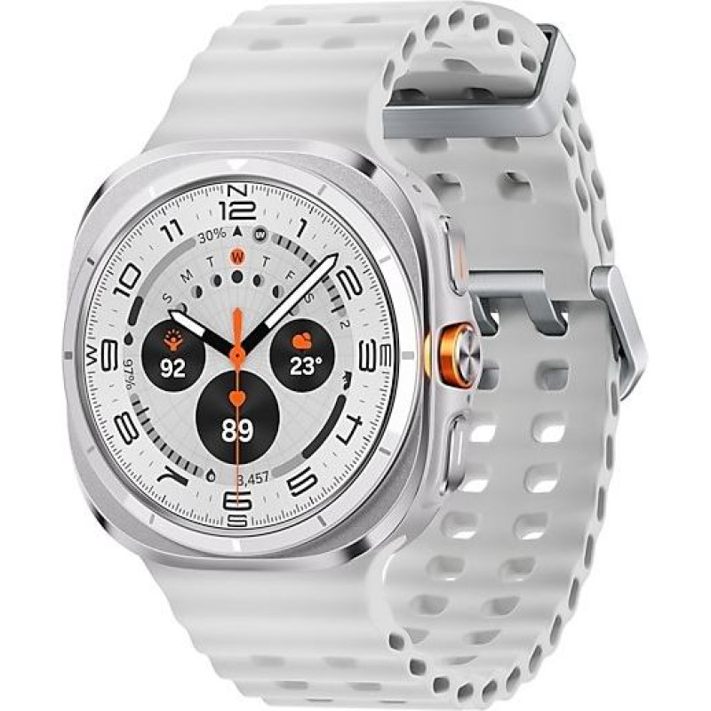 Samsung Galaxy Watch Ultra 3.81 cm (1.5") AMOLED 47 mm Digital 480 x 480 pixels Touchscreen 4G Titanium, White Wi-Fi GPS (satellite)