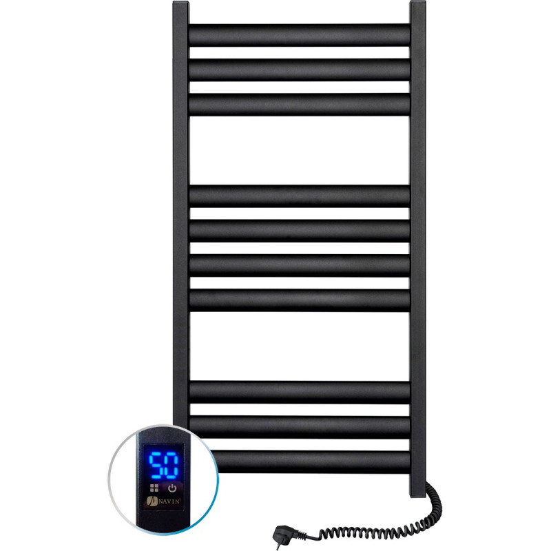 Navin Elektriskais dvieļu žāvētājs Ellipse 500*1000, sensors, labā puse, melns, 12-245053-5010.