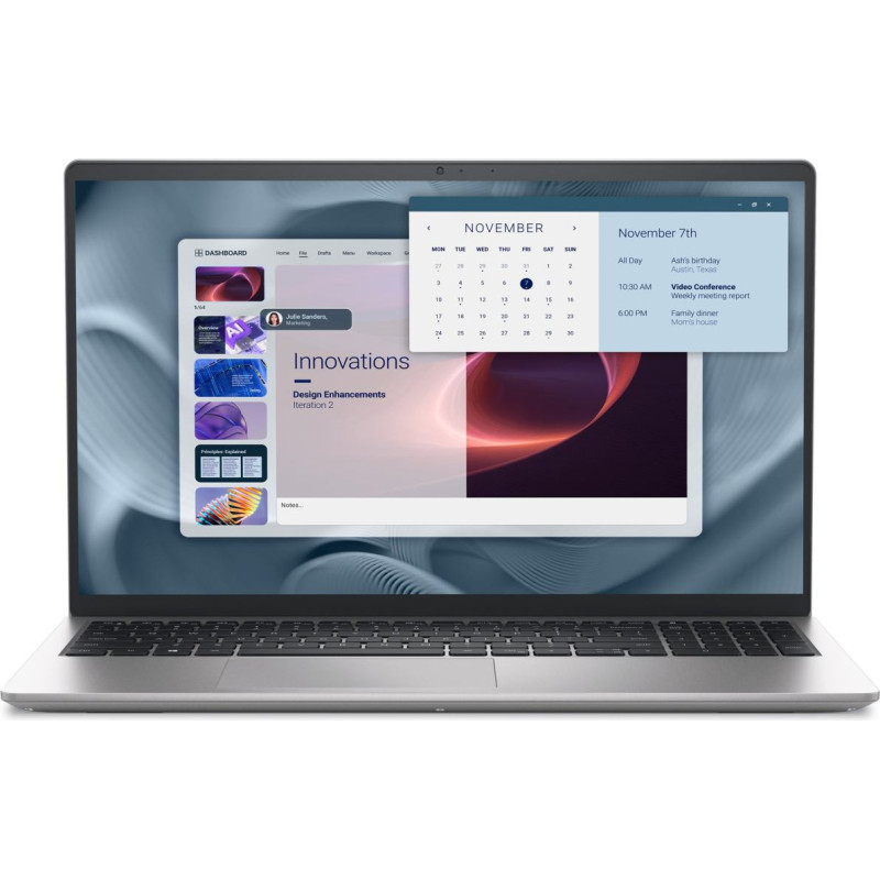 Dell Pro 15 Essential PV15250 Intel&reg; Core&trade; i5 i5-1334U Laptop 39.6 cm (15.6") Full HD 16 GB DDR5-SDRAM 1 TB SSD Wi-Fi 6 (802.11ax) Windows 11 Pro Platinum, Silver