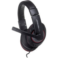 Esperanza EH118 headphones/headset Wired Head-band Calls/Music Black, Red