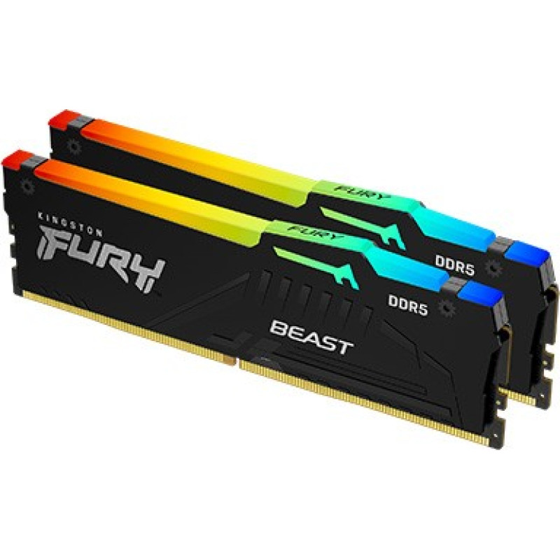 Kingston Memory DDR5 Fury Beast RGB 32GB(2*16GB)/6400 CL32 EXPO black