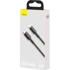 Baseus Type-C - Lightning High Density Braided Fast charging cable, PD 20W, 2m, Black (CATLGD-A01)