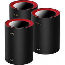 Cudy M3000 3-Pack Dual-band (2.4 GHz / 5 GHz) Wi-Fi 6 (802.11ax) Black, Red 1 Internal