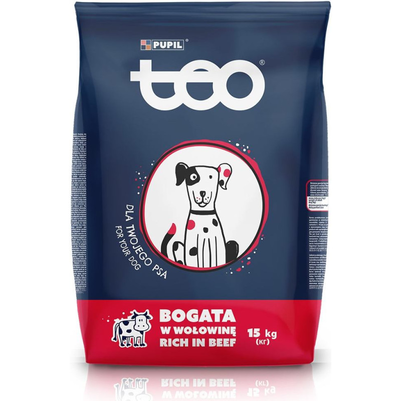 TEO Rich in beef - dry dog food - 15kg