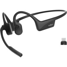 Shokz OpenComm2 UC 2025 Upgrade Wireless Bluetooth Bone Conduction Videoconferencing Headset with USB-C Charging Port and USB-C adapter | 16 Hr Talk Time, 29m Wireless Range, 1 Hr Charge Time | Includes Noise Cancelling Boom Mic and Dongle, Black