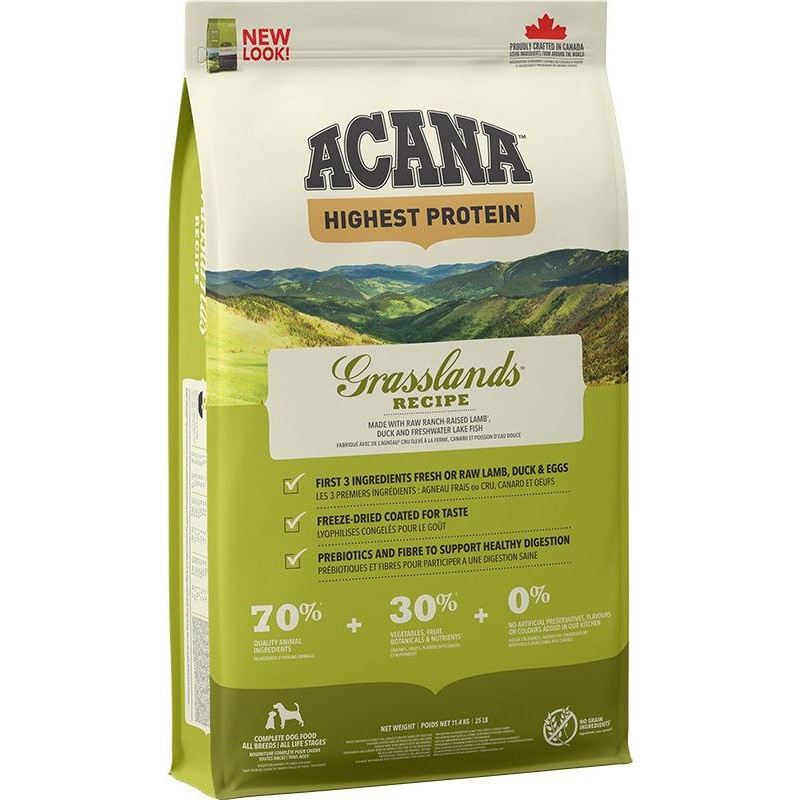 Acana Highest Protein Grasslands - dry dog food - 11,4 kg