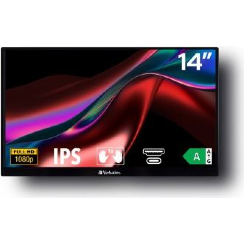 Verbatim Portable Touchscreen Monitor Full HD 1080p