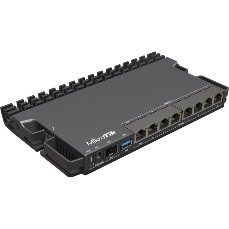 Mikrotik RB5009UPR+S+IN wired router 2.5 Gigabit Ethernet, Gigabit Ethernet Black