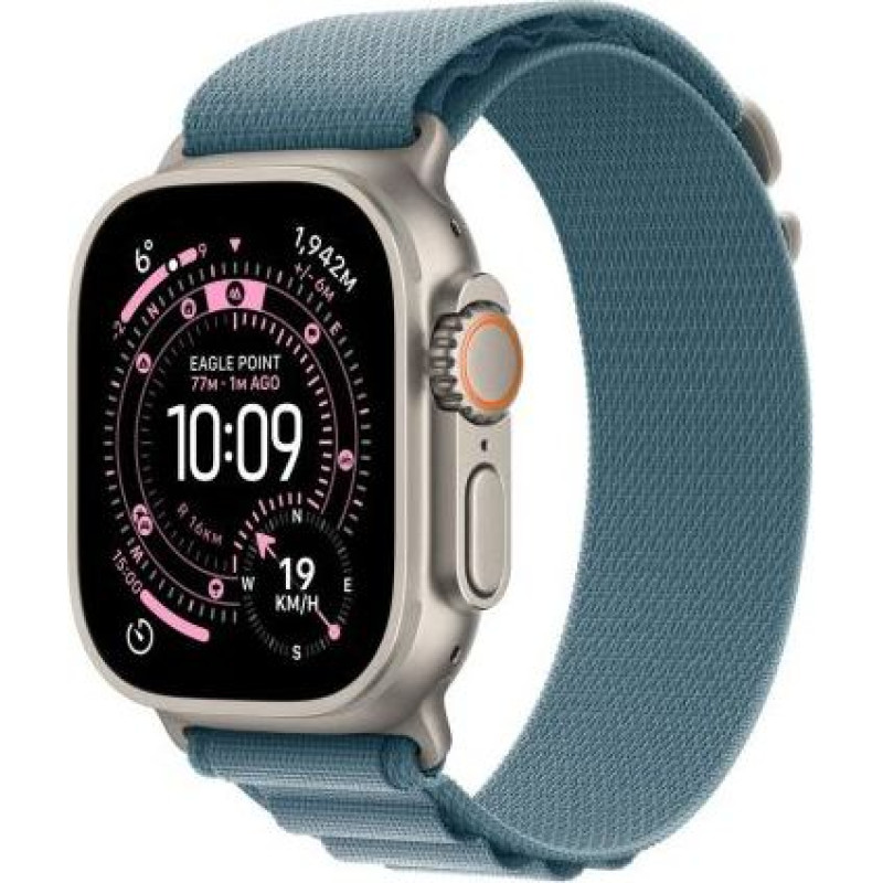 Apple Watch Ultra 3 (2025) GPS + Cellular 5G 49mm Natur Titanium Case with Light Blue/Alpine Loop M EU MEWM4
