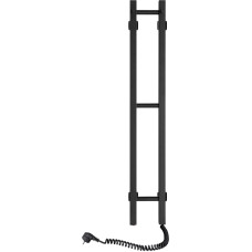 Navin Elektriskais dvieļu žāvētājs Siluet Quadro 160*1000 Digital, labā puse, melns, 12-217050-0110.