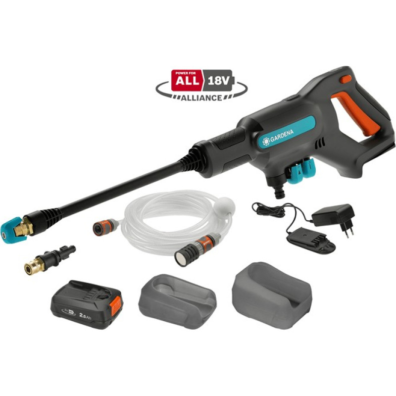 Gardena Vidēja spiediena akumulatora mazgātājs AquaClean 24 / 18V P4A, 14800-20 9704891-01