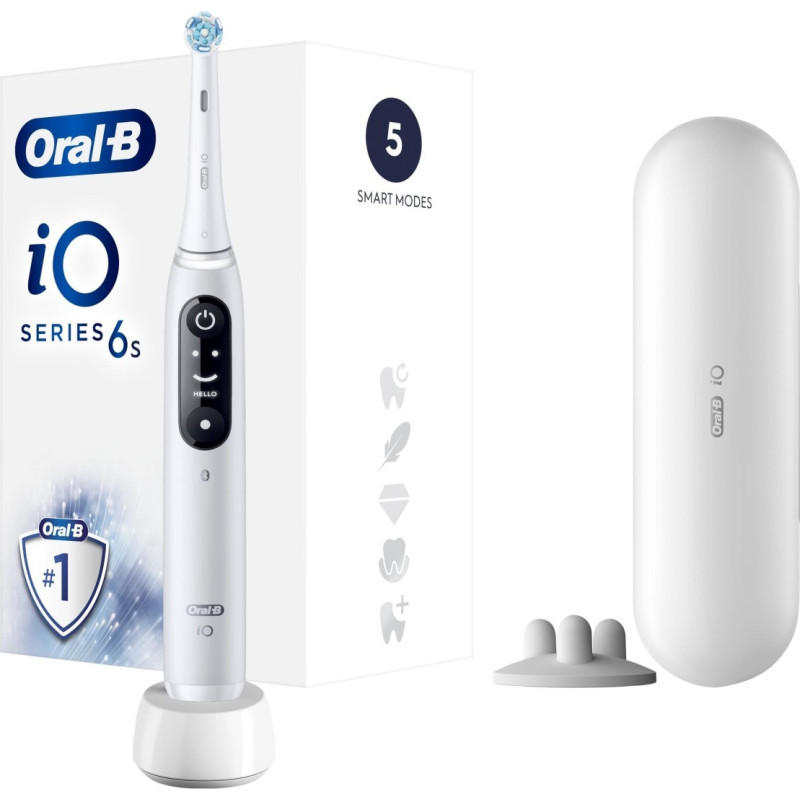 Oral-B Elektriskā zobu birste iO6 sērija, balta, 4210201438069.