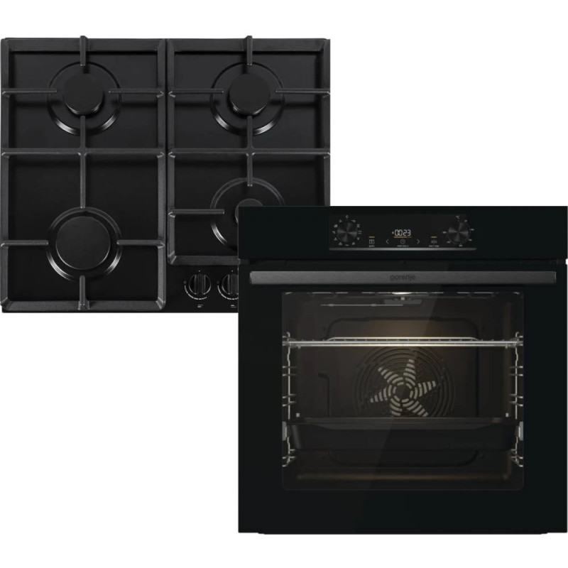 Gorenje Iebūvējama cepe&scaron;krāsns BO6735E05B + gāzes plīts virsma G641EB
