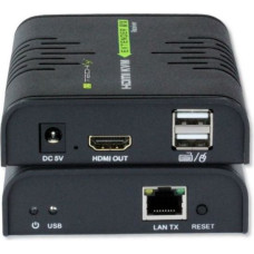 Techly 028214 KVM Extender HDMI+USB po skrętce Cat5e/Cat6, do 120m