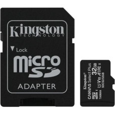 Kingston MicroSD Card Canvas Select Plus 32GB Class 10 UHS-I + Adapter Black EU (SDCS2/32GB)