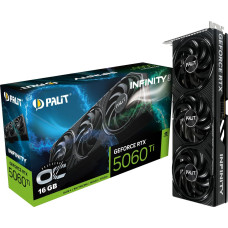 Palit Karta graficzna Palit GeForce RTX 5060 Ti Infinity 3 OC 16GB GDDR7 DLSS4 (NE7506TS19T1-GB2061S)
