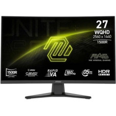 MSI Monitor MSI MAG 275CQFDE E18 - LED-Monitor - Gaming - zakrzywiony - 68.6 cm (27'') - 2560 x 1440 WQHD @ 180 Hz - szybki VA - 250 cd/m2 - 5000:1 - 0.5 ms - 2xHDMI, DisplayPort