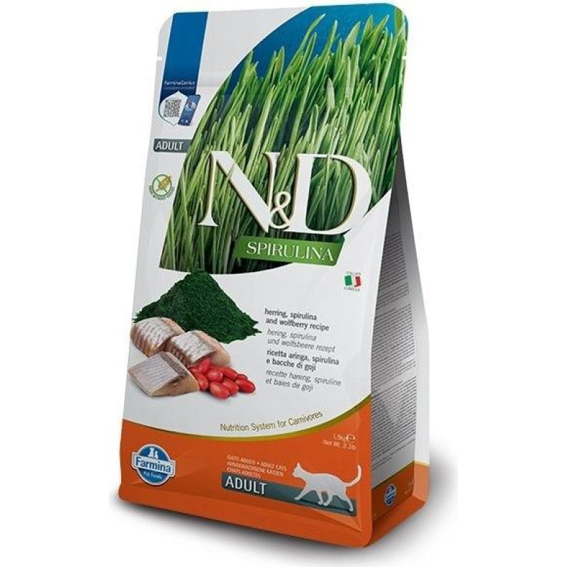 Farmina N&D Spirulina Herring - dry cat food - 1.5 kg