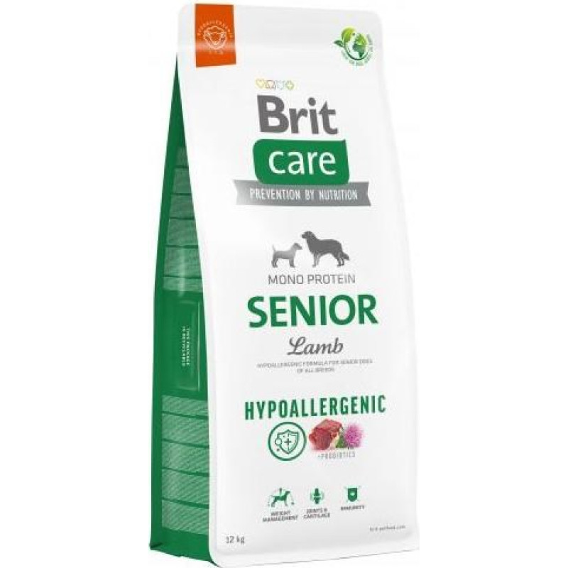 Brit Care Hypoallergenic Senior Lamb&Rice - dry dog food - 12 kg