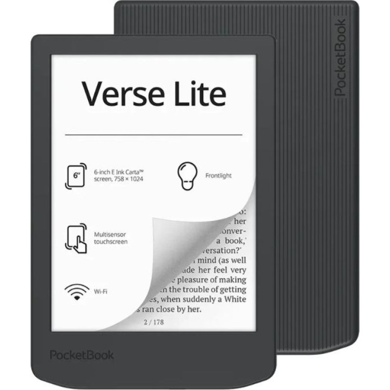 Pocketbook Ebook PocketBook Verse Lite 619 6&rsquo; E-Ink Carta 8GB Wi-Fi Gray