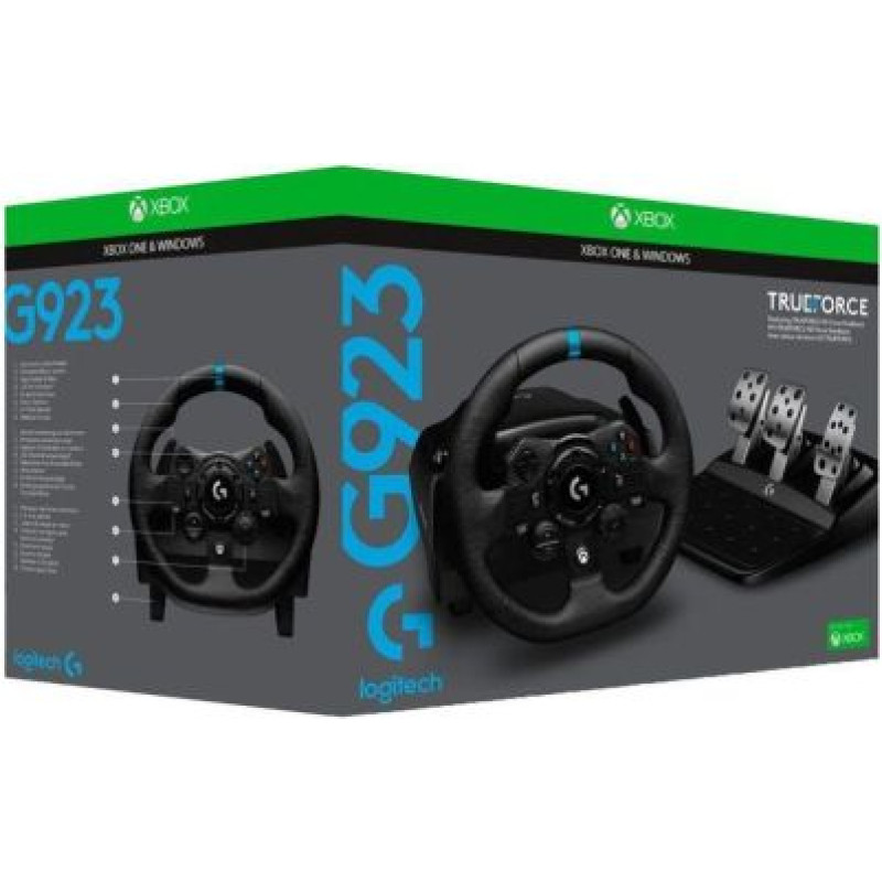 Logitech Racing Wheel G923 TrueForce with Pedals for PC, Xbox Series X/S, Xbox One, Black EU (941-000158)