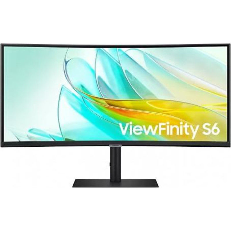 Samsung Monitor 34 inches ViewFinity S65UA VA 3440x1440 UWQHD 21:9 1xHDMI 1xDP 1xUSB-C(90W) 3xUSB 3.0 LAN (RJ45) 5ms 100Hz HAS+PIVOT curved speakers 3Y OS (LS34C652UAUXEN)