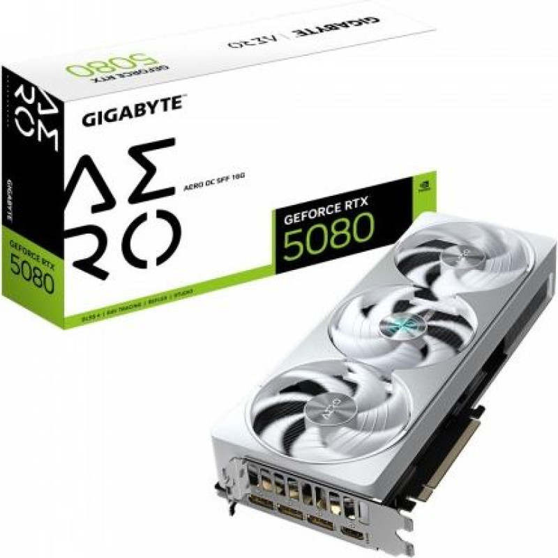 Gigabyte Graphics card GeForce RTX 5080 AERO OC SFF 16G 256BIT GDDR7 3DP/HDMI