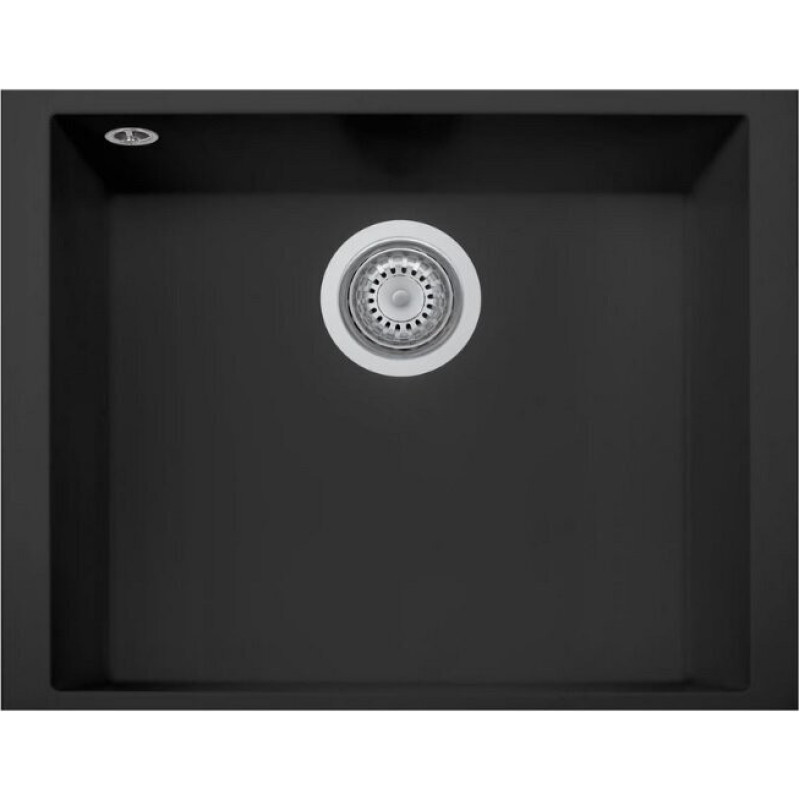 Plados Virtuves izlietne ONE ON5610, paredzēta montāžai zem darba virsmas, melna, matēta, ON5610ST-70.