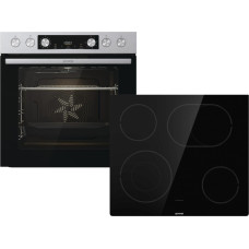 Gorenje Iebūvējama cepe&scaron;krāsns BC6737E02X + plīts virsma ECD643BSC + teleskopiskās sliedes 863768