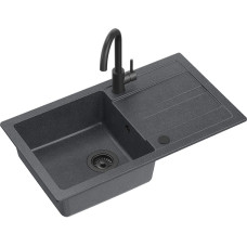 Quadron Izlietne ar jaucējkrānu GO MAX VERY BLACK, TQ7744GMBLM