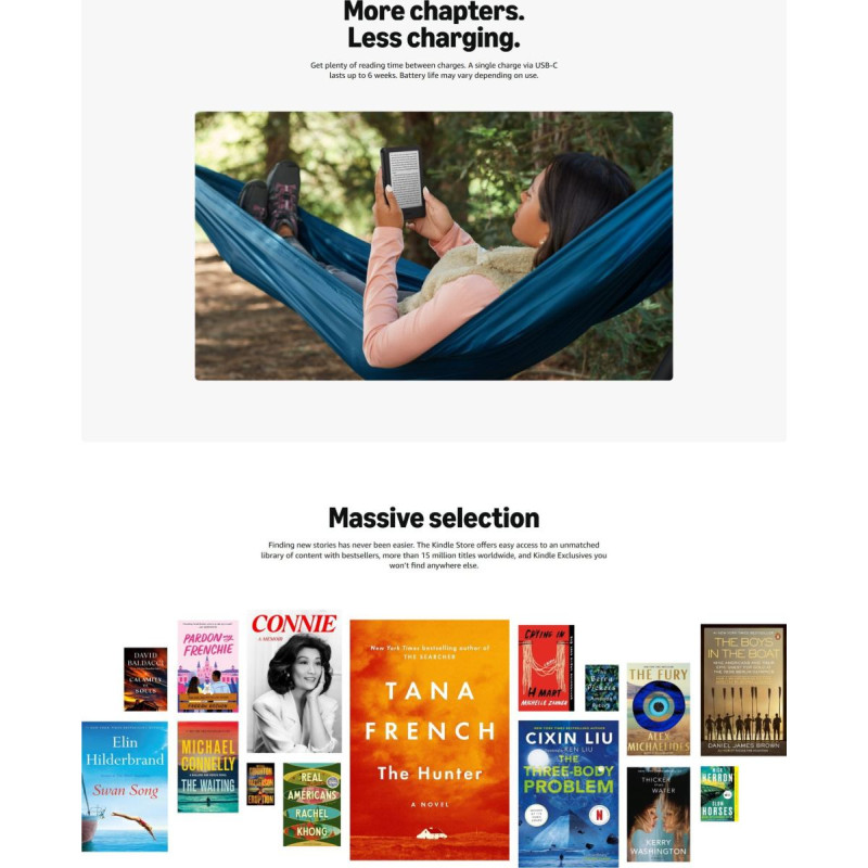 Amazon Kindle 2024, 6" (11th Gen) e-Reader with Ads 16GB Black EU