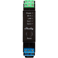 Shelly Pro 2PM DIN Rail 2-channel Relay, WiFi/LAN (Power measurement)