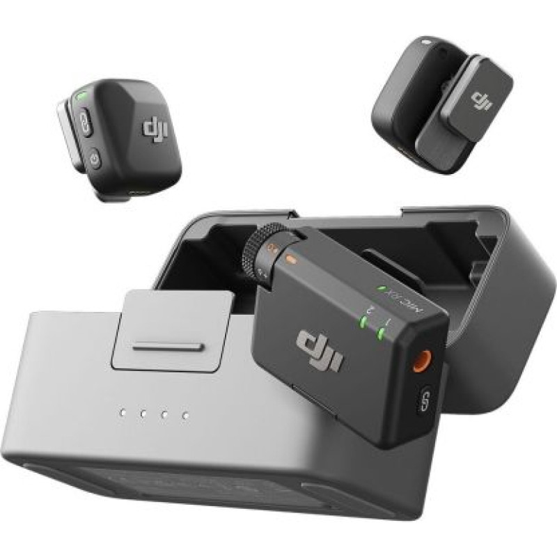 DJI Microphone Mic Mini (2TX + 1RX + Charging Case) Wireless Set Black EU (CP.RN.00000433.01)