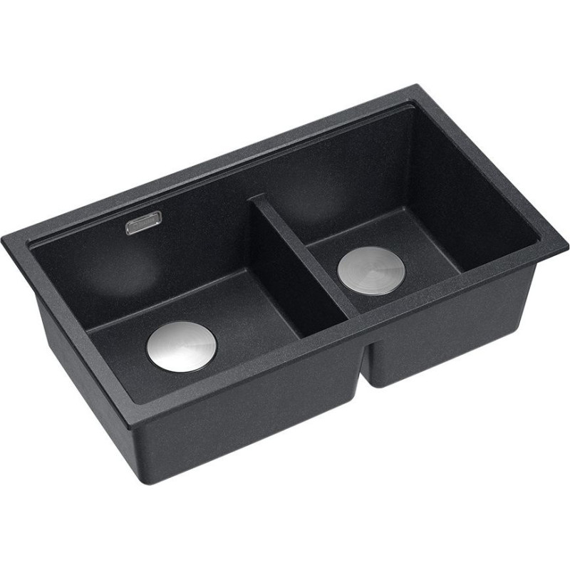 Quadron Dviguba virtuvės plautuvė Quadron LOGAN 120, HQL7645U8_BS_U, montuojama po stalvir&scaron;iu